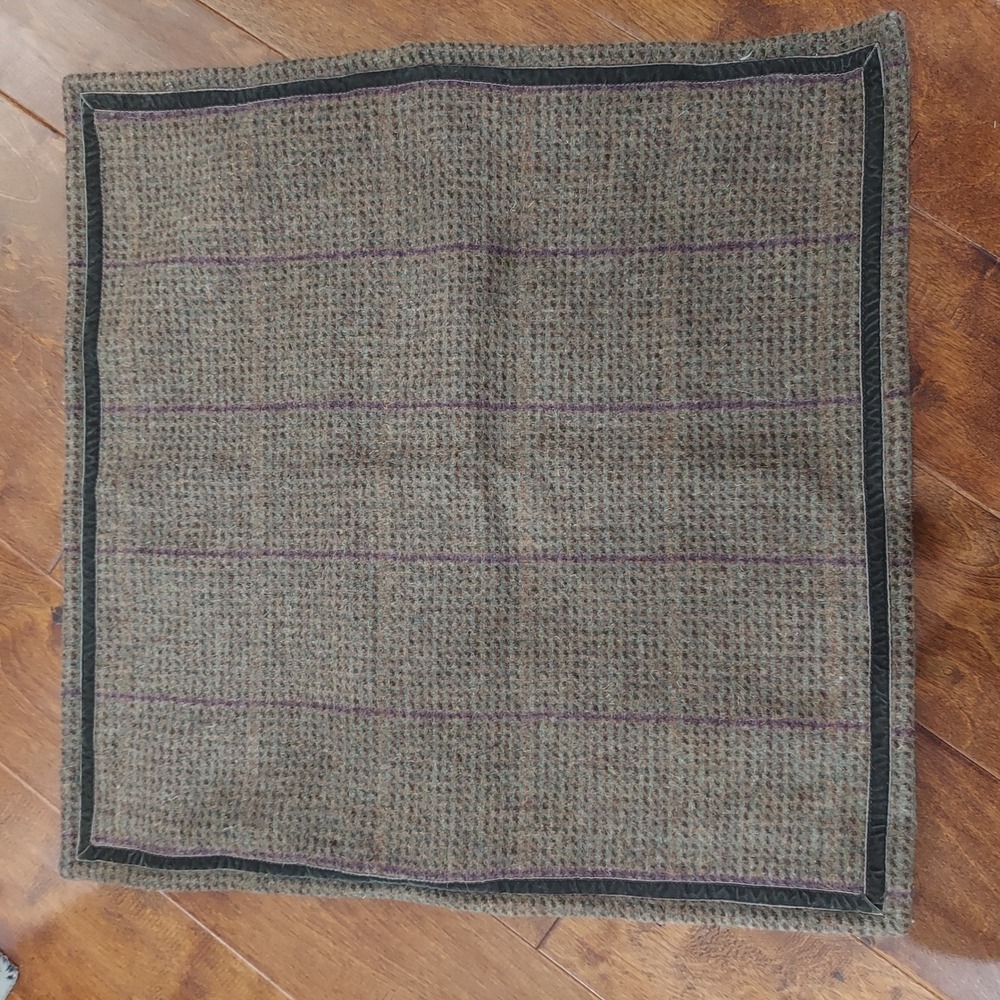 Lauren Ralph Lauren Adriana Tweed Wool 20x20 Pillow Shell Velvet Trim Multi